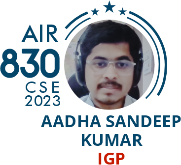 Rank 830 UPSC IAS CSE23 