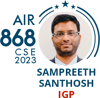 Rank 868 UPSC IAS CSE23