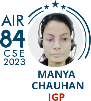 Manya- Rank 84 UPSC IAS CSE23